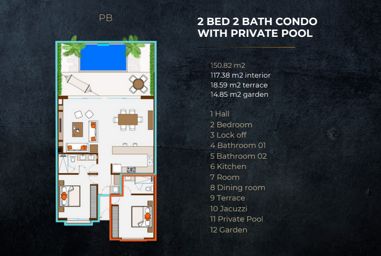 PREMIUM 2 BEDROOM FLOOR PLANS