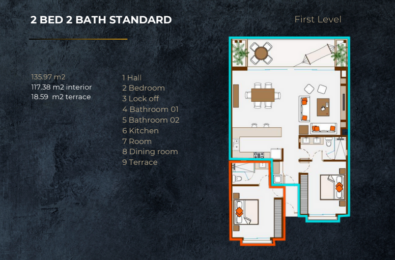 PREMIUM 2 BEDROOM FLOOR PLANS